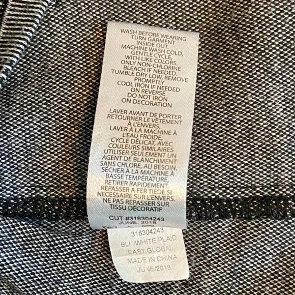 Ten Sixty Sherman (Nordstrom Brand) Embroidered Black/White Plaid Jumper - Picture 9 of 10